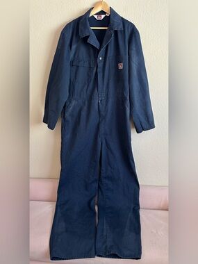 Vintage Ben Davis Men's Coveralls Navy Blue Size 44L Made USA Utility Workwear